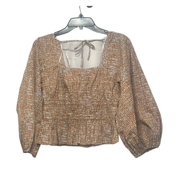 Circus NY by Sam Edelman Cal Peplum Top, Watercolor Stripe,Orange-multi - Picture 11 of 16